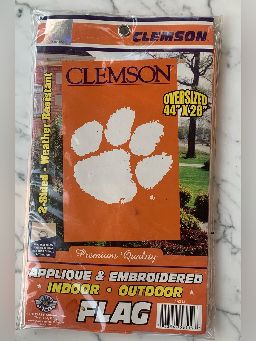Clemson University Dorm Room Flag